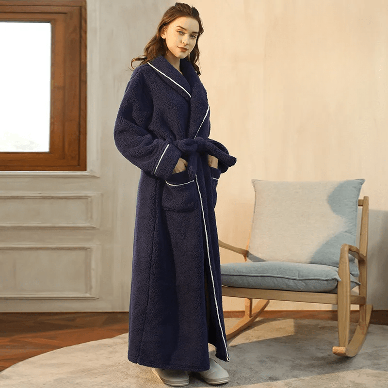 Peignoir Flanelle Doux | Robe de Chambre Hiver Chaude