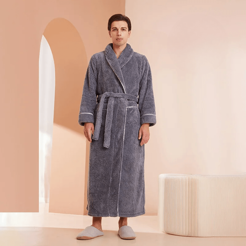 Peignoir Flanelle Doux | Robe de Chambre Hiver Chaude