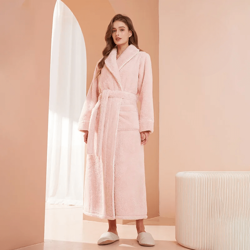 Peignoir Flanelle Doux | Robe de Chambre Hiver Chaude