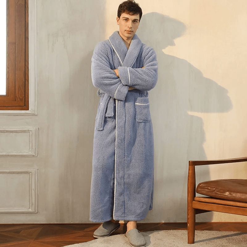 Peignoir Flanelle Doux | Robe de Chambre Hiver Chaude