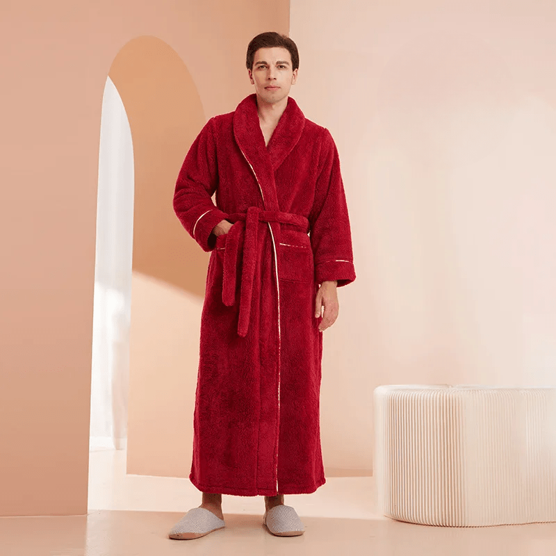 Peignoir Flanelle Doux | Robe de Chambre Hiver Chaude