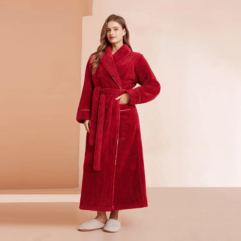 Peignoir Flanelle Doux | Robe de Chambre Hiver Chaude
