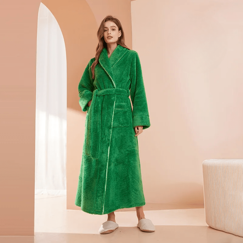 Peignoir Flanelle Doux | Robe de Chambre Hiver Chaude