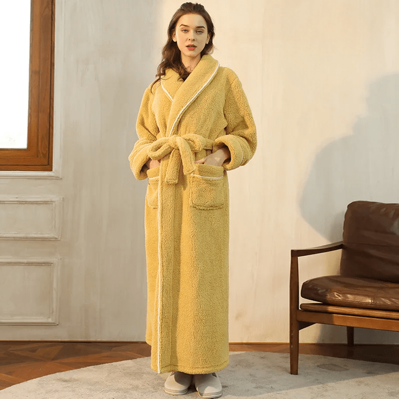 Peignoir Flanelle Doux | Robe de Chambre Hiver Chaude