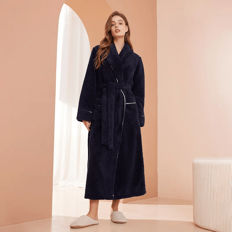 Peignoir Flanelle Doux | Robe de Chambre Hiver Chaude