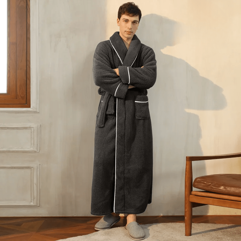 Peignoir Flanelle Doux | Robe de Chambre Hiver Chaude