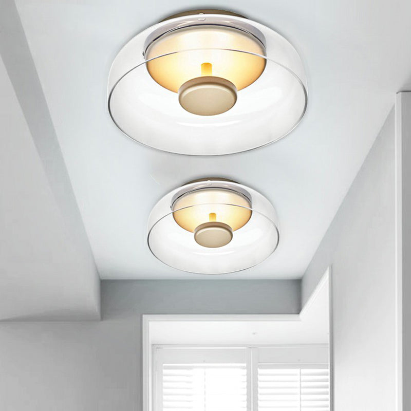 LumiGlass - Plafonnier LED Moderne en Verre pour Entrée