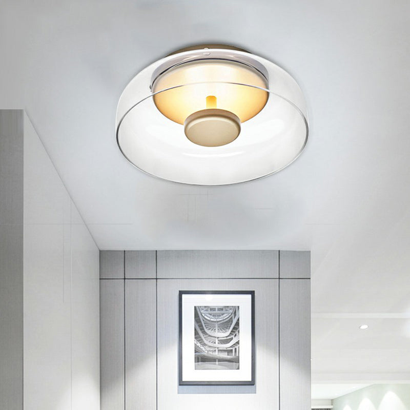 LumiGlass - Plafonnier LED Moderne en Verre pour Entrée