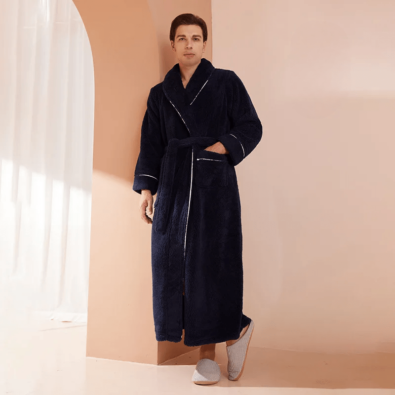 Peignoir Flanelle Doux | Robe de Chambre Hiver Chaude