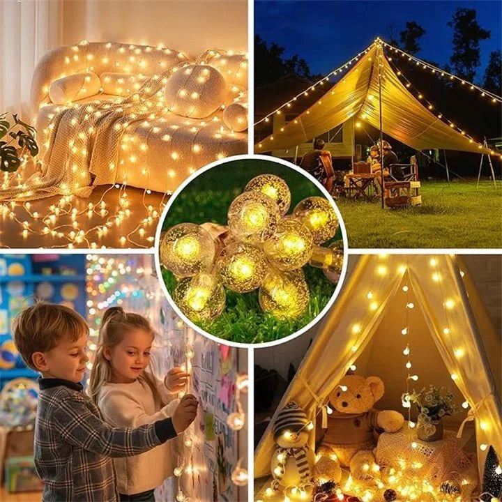 Guirlande Solaire LED | Étanche Lumière Extérieure Jardin
