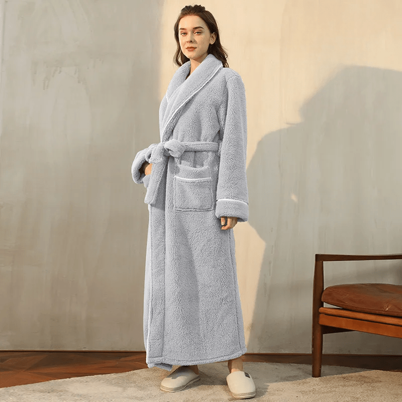 Peignoir Flanelle Doux | Robe de Chambre Hiver Chaude