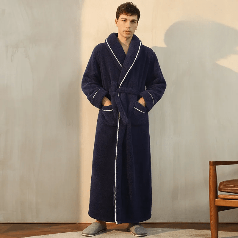 Peignoir Flanelle Doux | Robe de Chambre Hiver Chaude