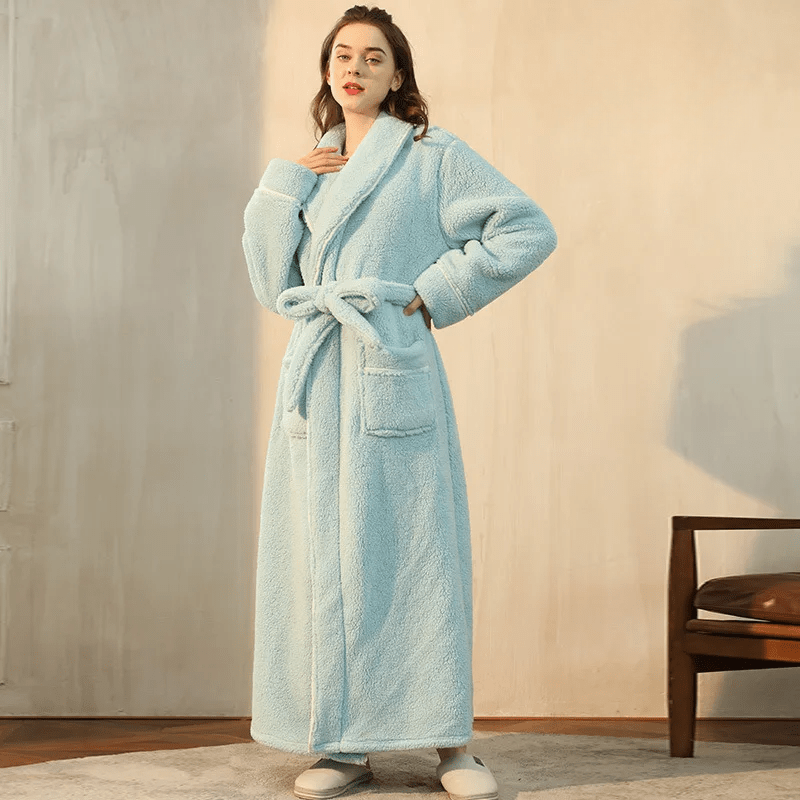 Peignoir Flanelle Doux | Robe de Chambre Hiver Chaude