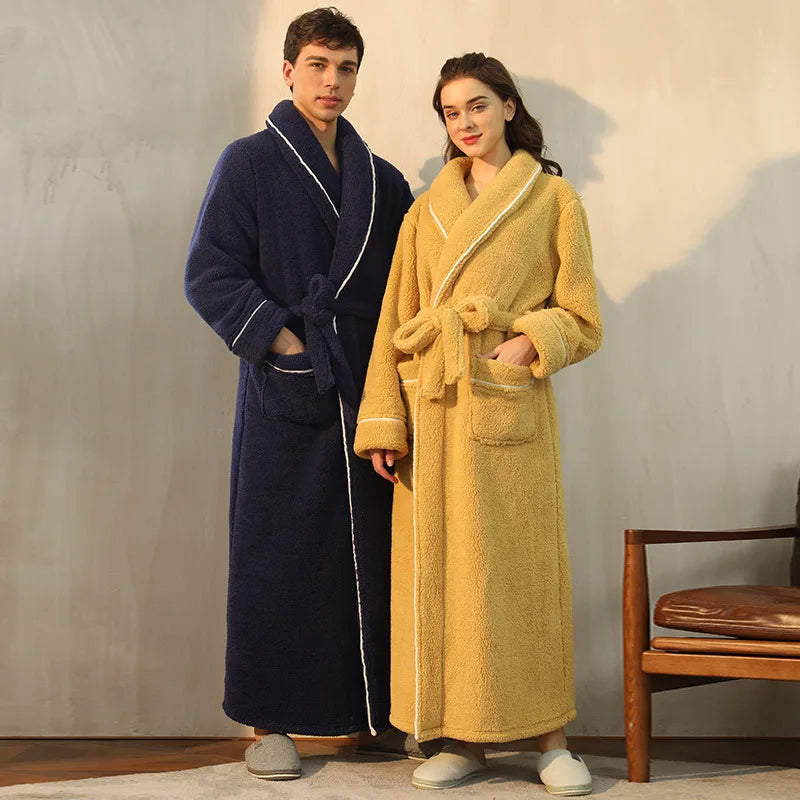 Peignoir Flanelle Doux | Robe de Chambre Hiver Chaude