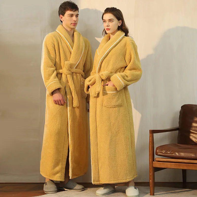 Peignoir Flanelle Doux | Robe de Chambre Hiver Chaude