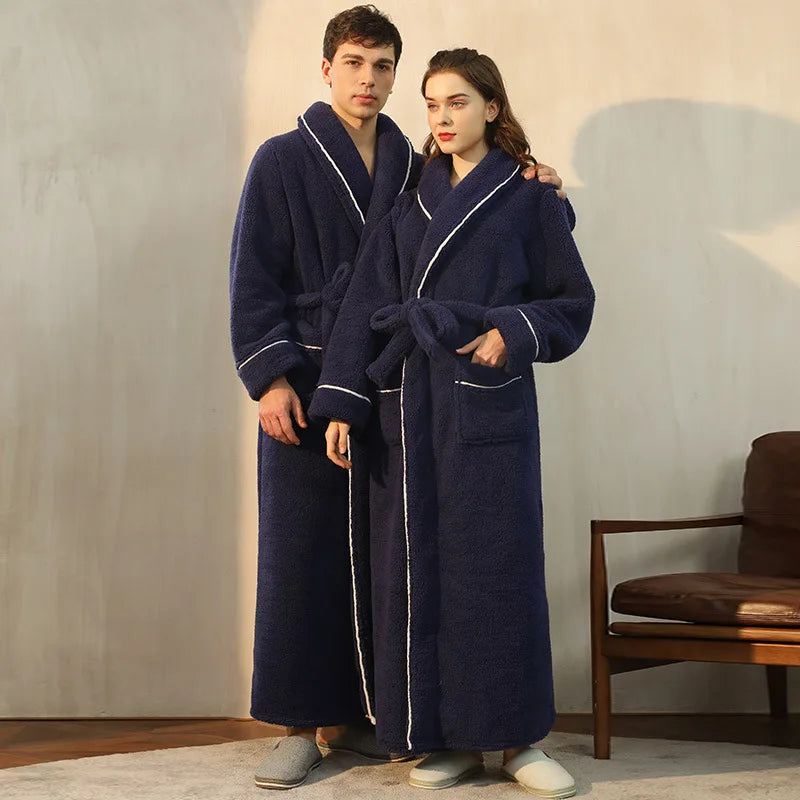 Peignoir Flanelle Doux | Robe de Chambre Hiver Chaude