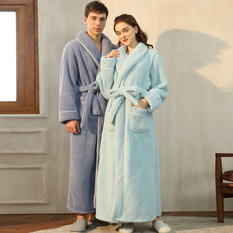 Peignoir Flanelle Doux | Robe de Chambre Hiver Chaude