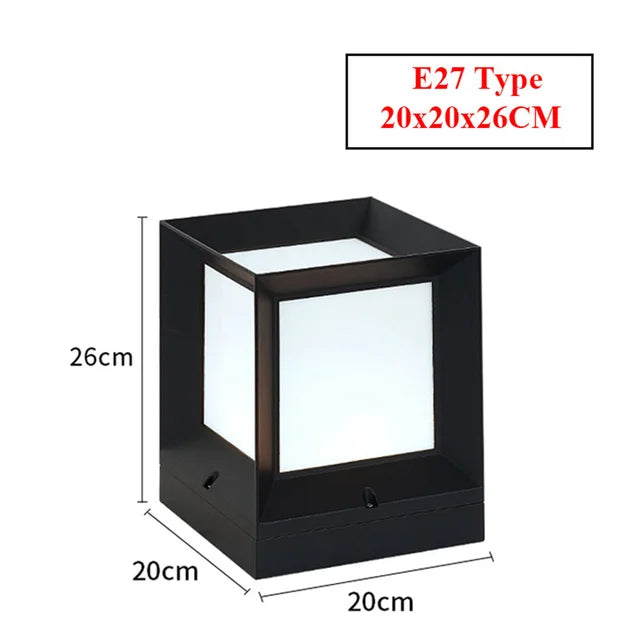 Lampe extérieure moderne poteau aluminium étanche