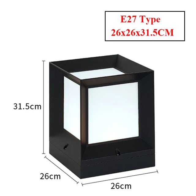Lampe extérieure moderne poteau aluminium étanche