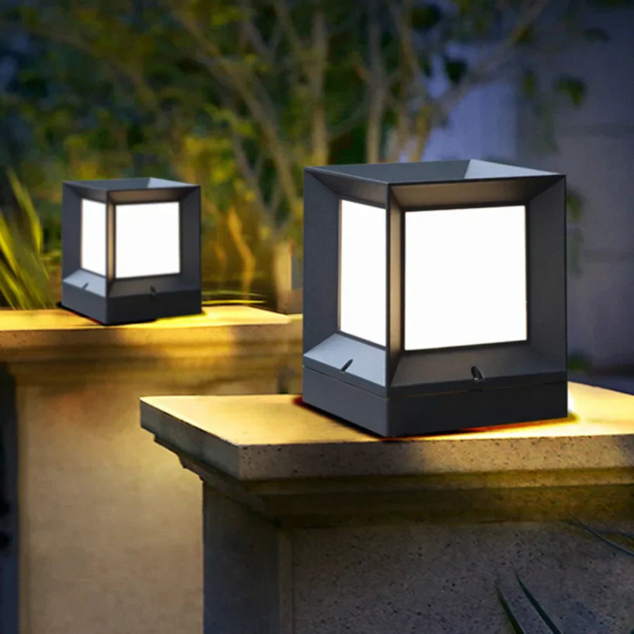 Lampe extérieure moderne poteau aluminium étanche