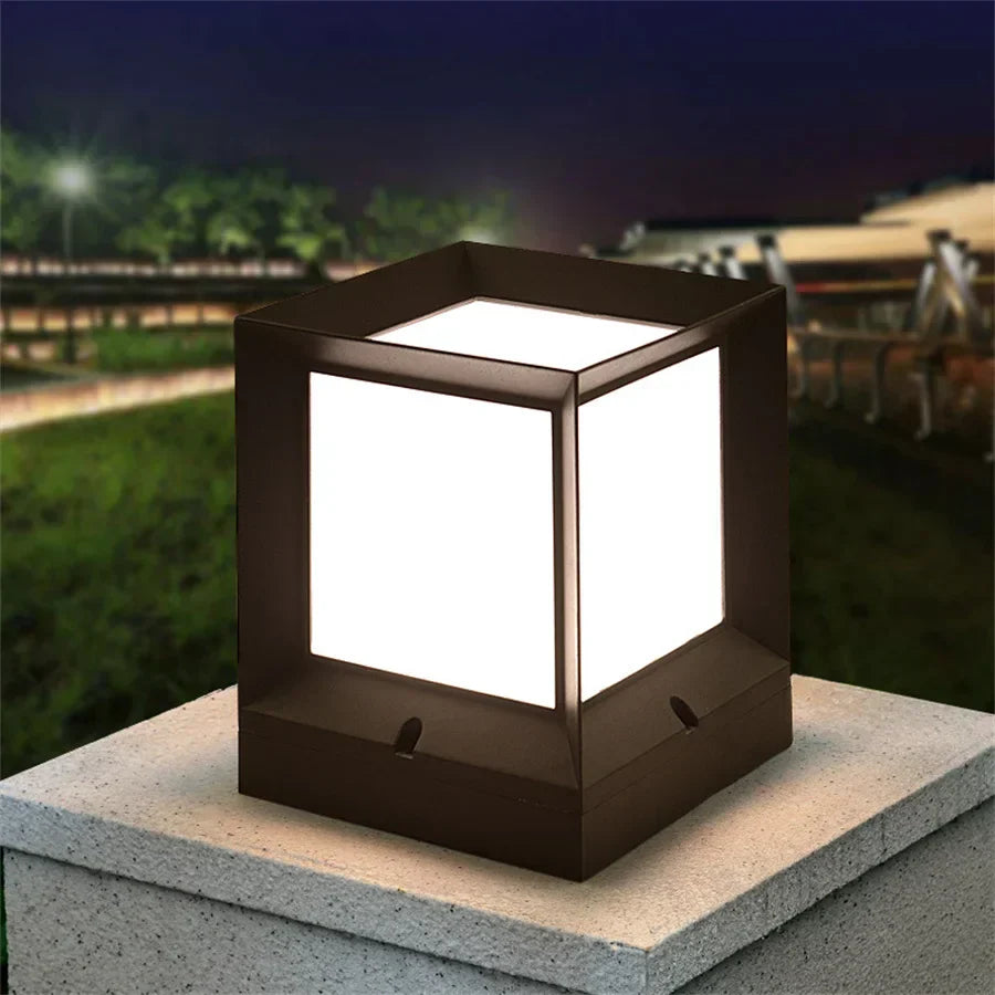 Lampe extérieure moderne poteau aluminium étanche