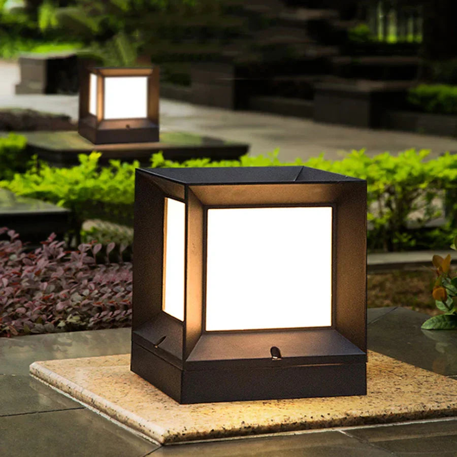 Lampe extérieure moderne poteau aluminium étanche