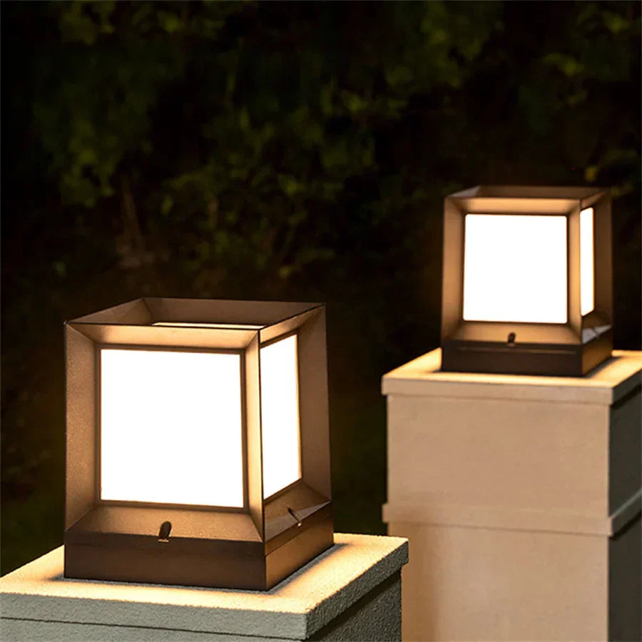 Lampe extérieure moderne poteau aluminium étanche
