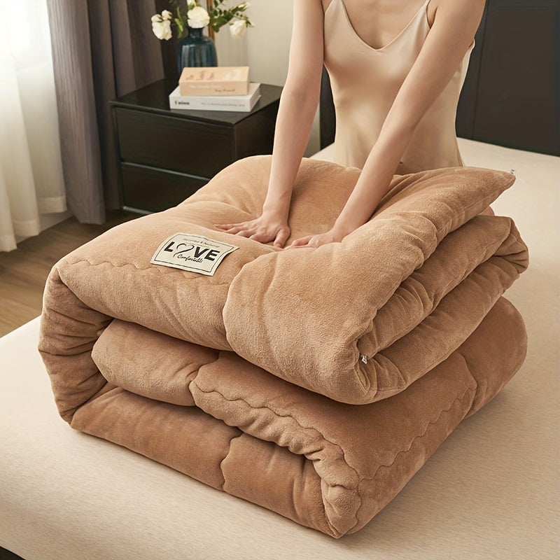 DouceChaleur – Couette Hiver Épaisse en Polaire de Lait