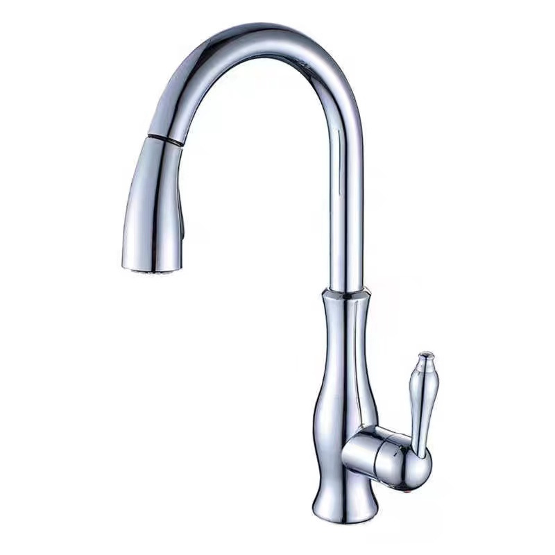 GoldFlow – Mitigeur Doré pour Cuisine avec Douchette Extensible