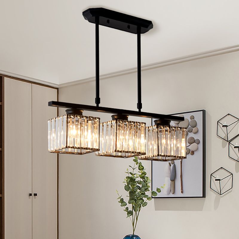 Suspension verre design art déco cuisine moderne