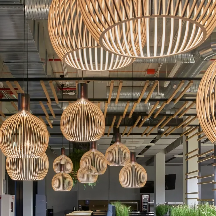 Lustre Bambou Design | Suspension Japonaise en Bois