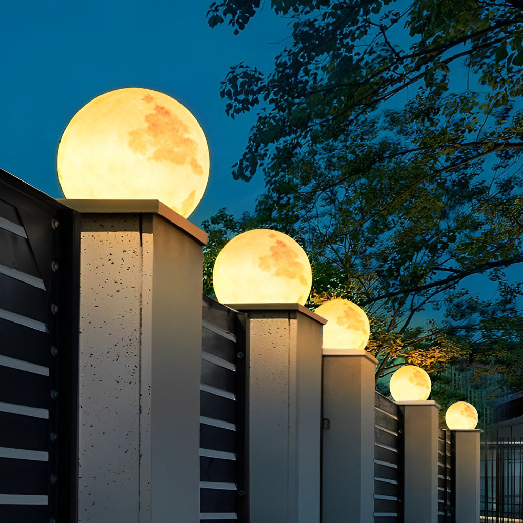 Lampe extérieure solaire design boule lumineuse