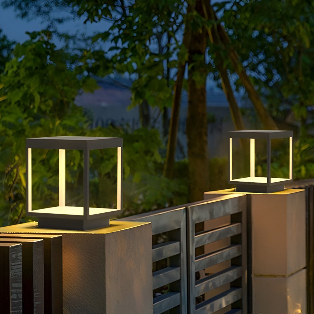 Applique murale moderne LED solaire noire