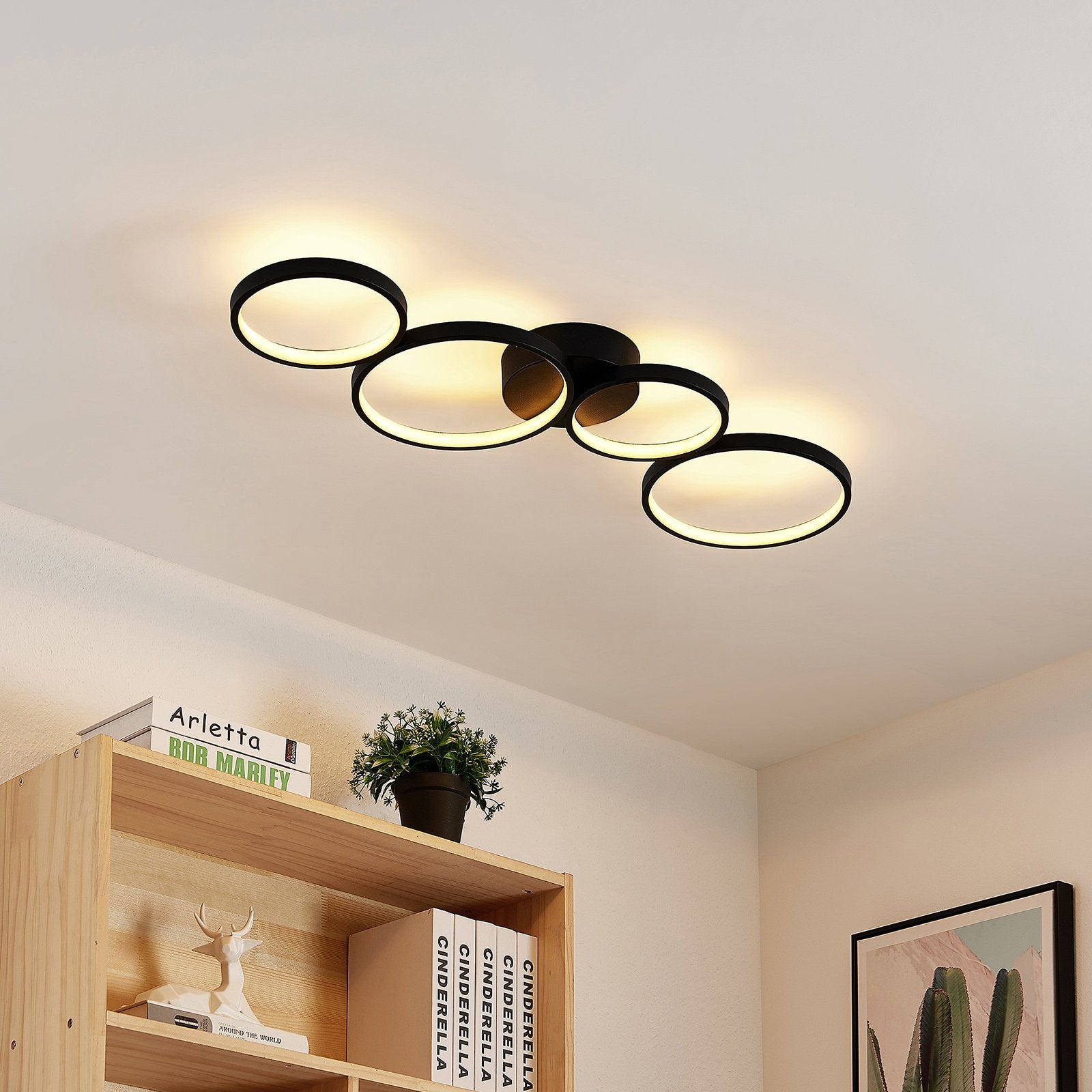 Luminexa LED | Plafonnier Noir Design pour Salon