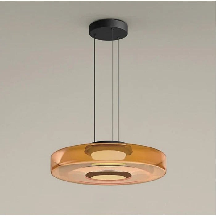 LumiÉpure | Suspension Verre & Métal Moderne pour Salon
