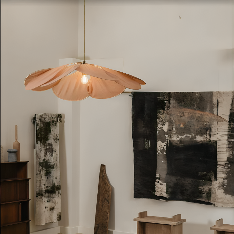 FloraLume | Suspension Pétales Design Lumière Douce Salon