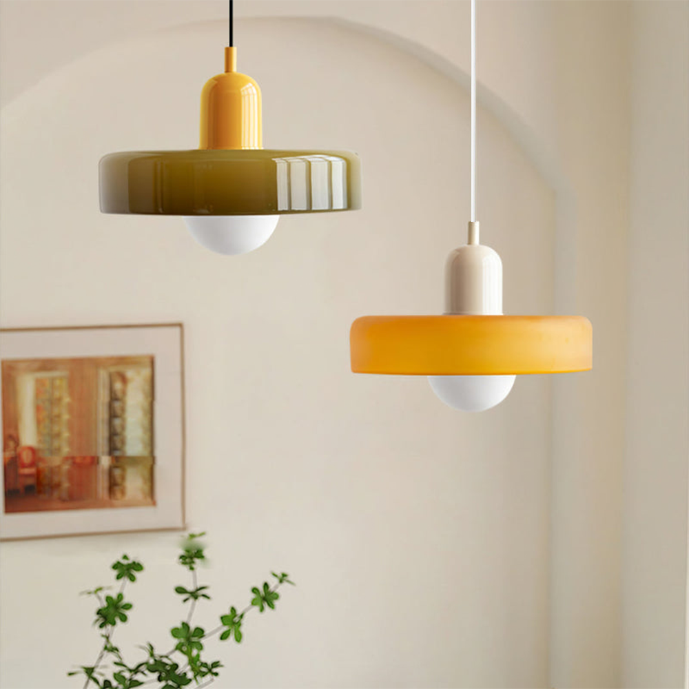 Suspension verre coloré style moderne design