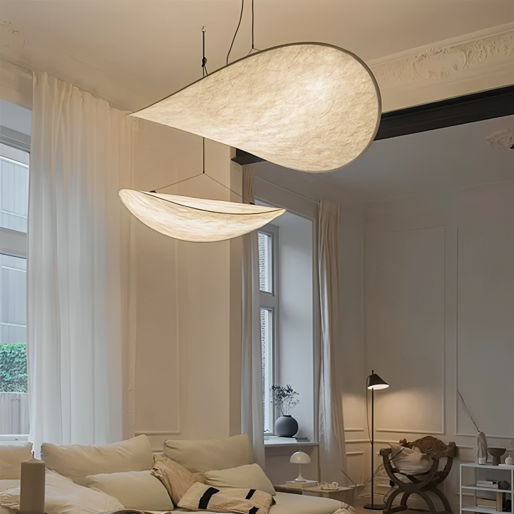 ÉléganceVague | Suspension Ondulée Tissu Design Salon