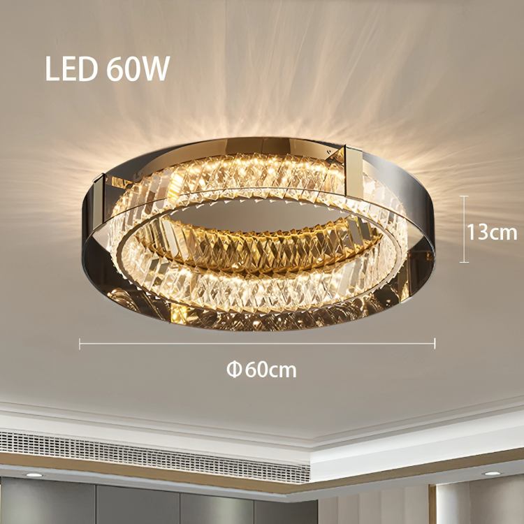 Lustre LED Cristal | Élégant et Dimmable Plafonnier Luxe